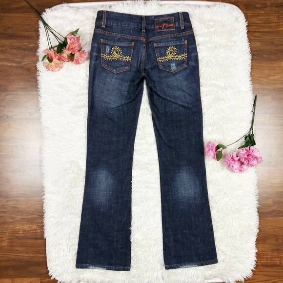 Seven 7 by Melissa McCarthy Women's Size 25 Blue Denim Regular Bootcut EUC - Picture 4 of 8